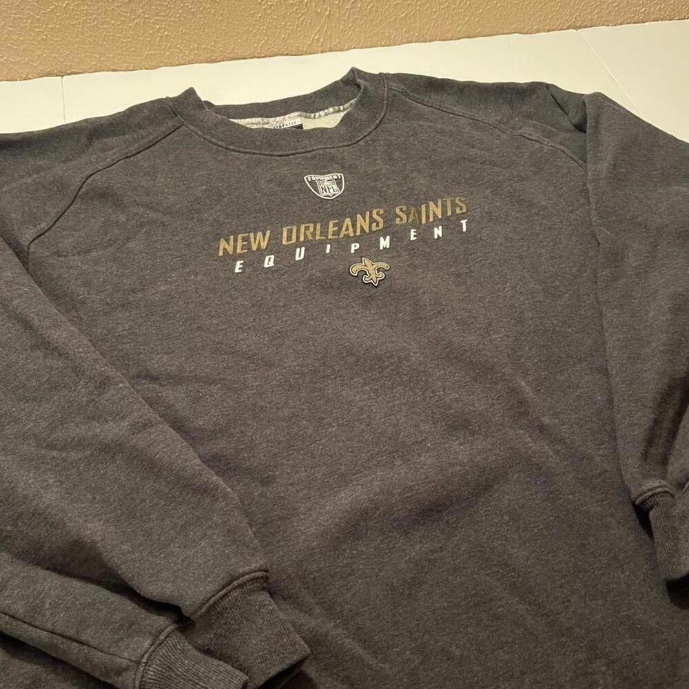 Y2K 2000's New Orleans Saints Equipment Crewneck, NFL Authentic, 2XL